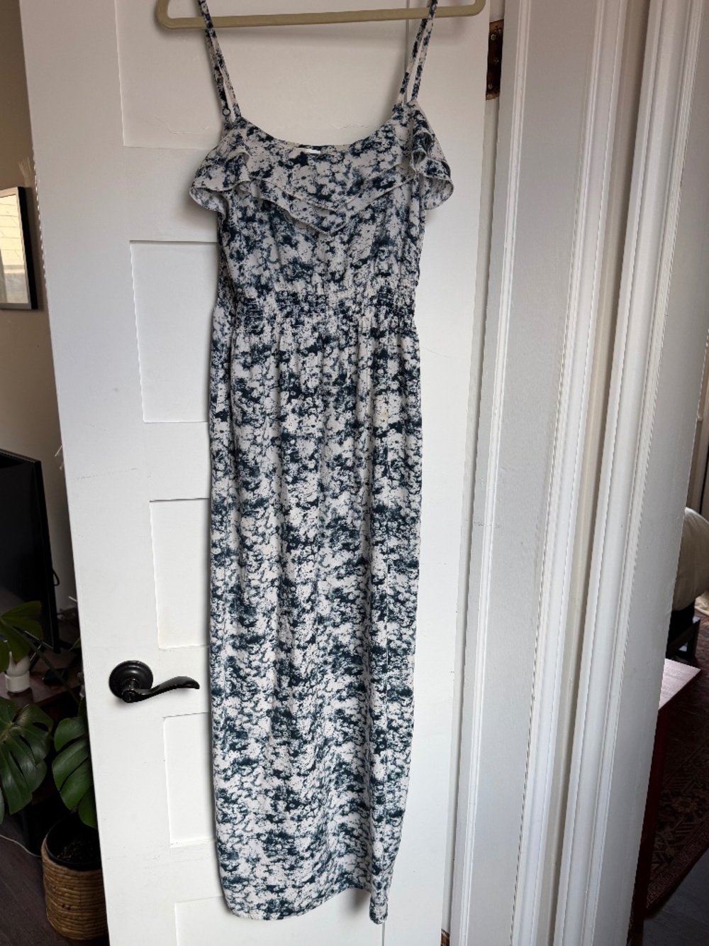 Floral/Print Spaghetti Strap Maxi Dress